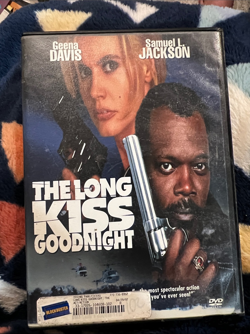 The Long Kiss Goodnight DVD - Black/Blue Movie Case blockbuster rental z30